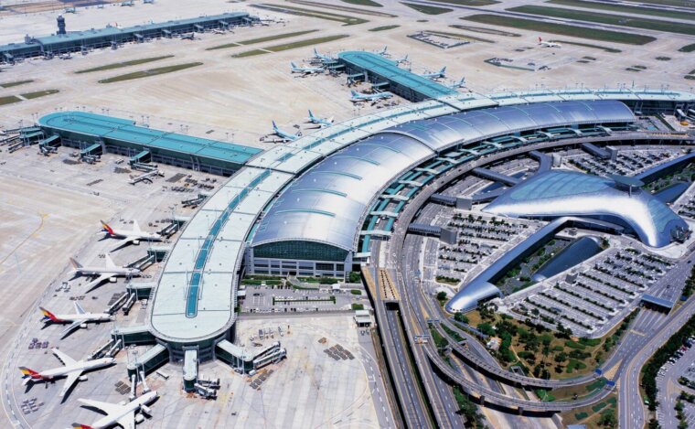 اجمل مطار في العالم: 15 مطار بهندسة مبهرة Incehon-760x469